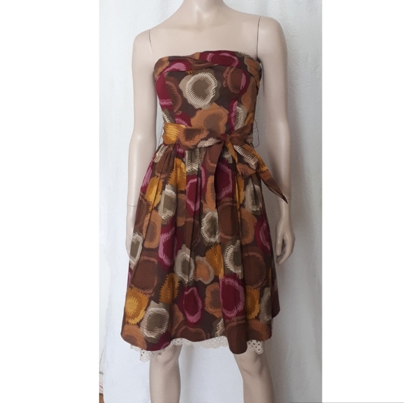 BCBG MaxAzria | Strapless Cotton Dress - Picture 1 of 13